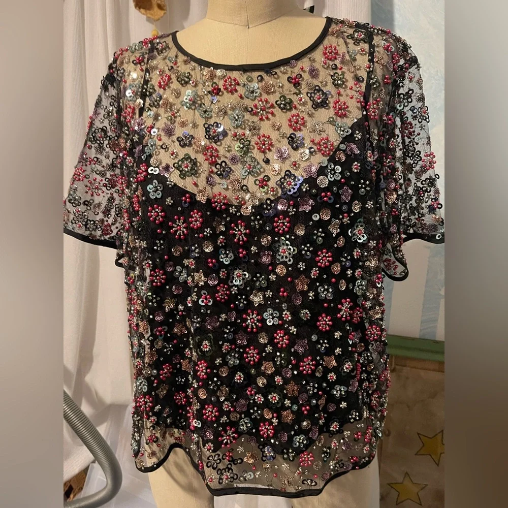 JCrew beaded collection top NWT - Picture 3 of 6